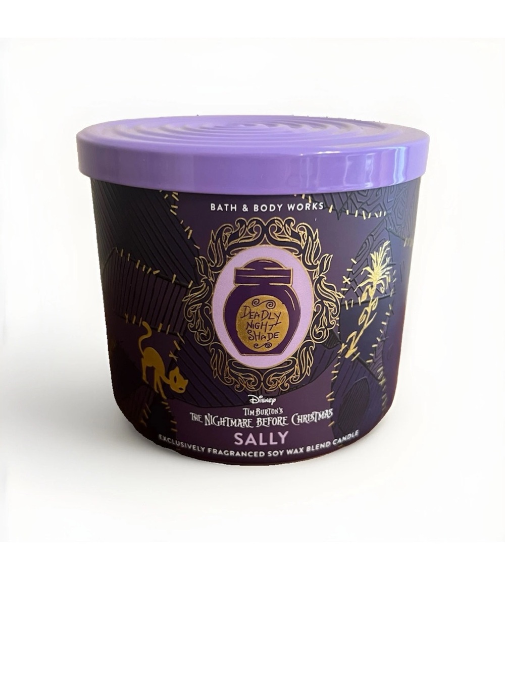 Bath & Body Works Deadly Nightmare Before Christmas 'Sally' 3 Wick Candle, New